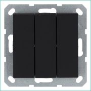 Выключатель 3-кл. 10А IP20 механизм черн. матовый soft touch Jasmart G3031PB