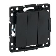 Выключатель 3-кл. Стокгольм 10А механизм черн. PROxima EKF EZV10-024-10