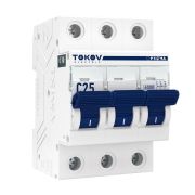 Выключатель автоматический модульный 3п C 25А 6кА PRIZMA TOKOV ELECTRIC TKE-PZ60-MCBI-3-25-C